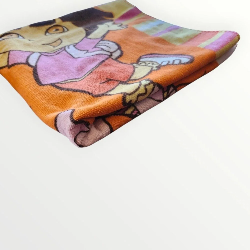 Vintage Dora the Explorer Beach Towel Orange Una Fiesta Vintage Y2K